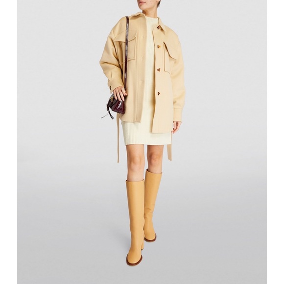 Aeron Richmond Wool Belted Shirt Jacket NWT 6 US / 38 EU Cream - Picture 7 of 11